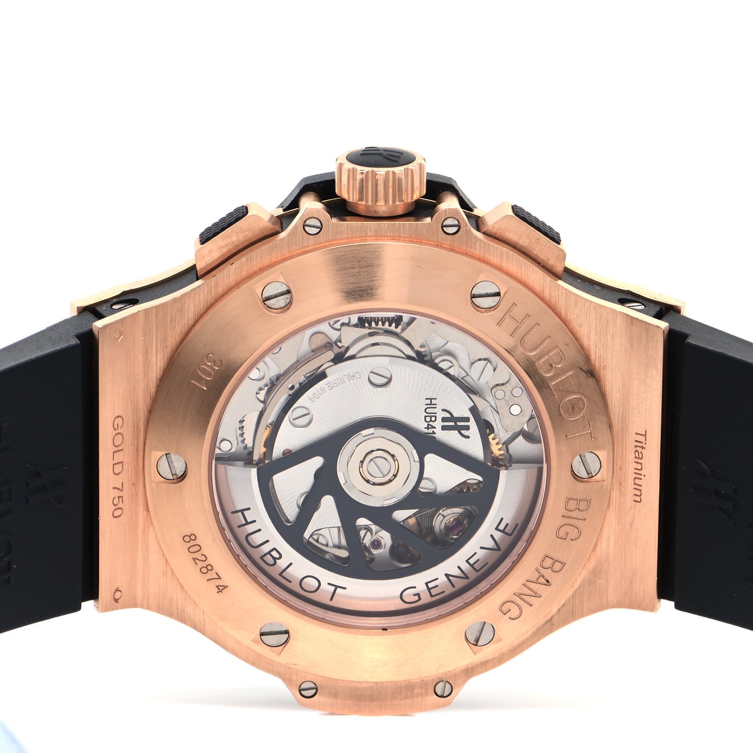 Hublot 18K Rose Gold Titanium Rubber 44mm Big Bang Evolution Automatic Watch Black 301.PM.1780. RX 4 of 5