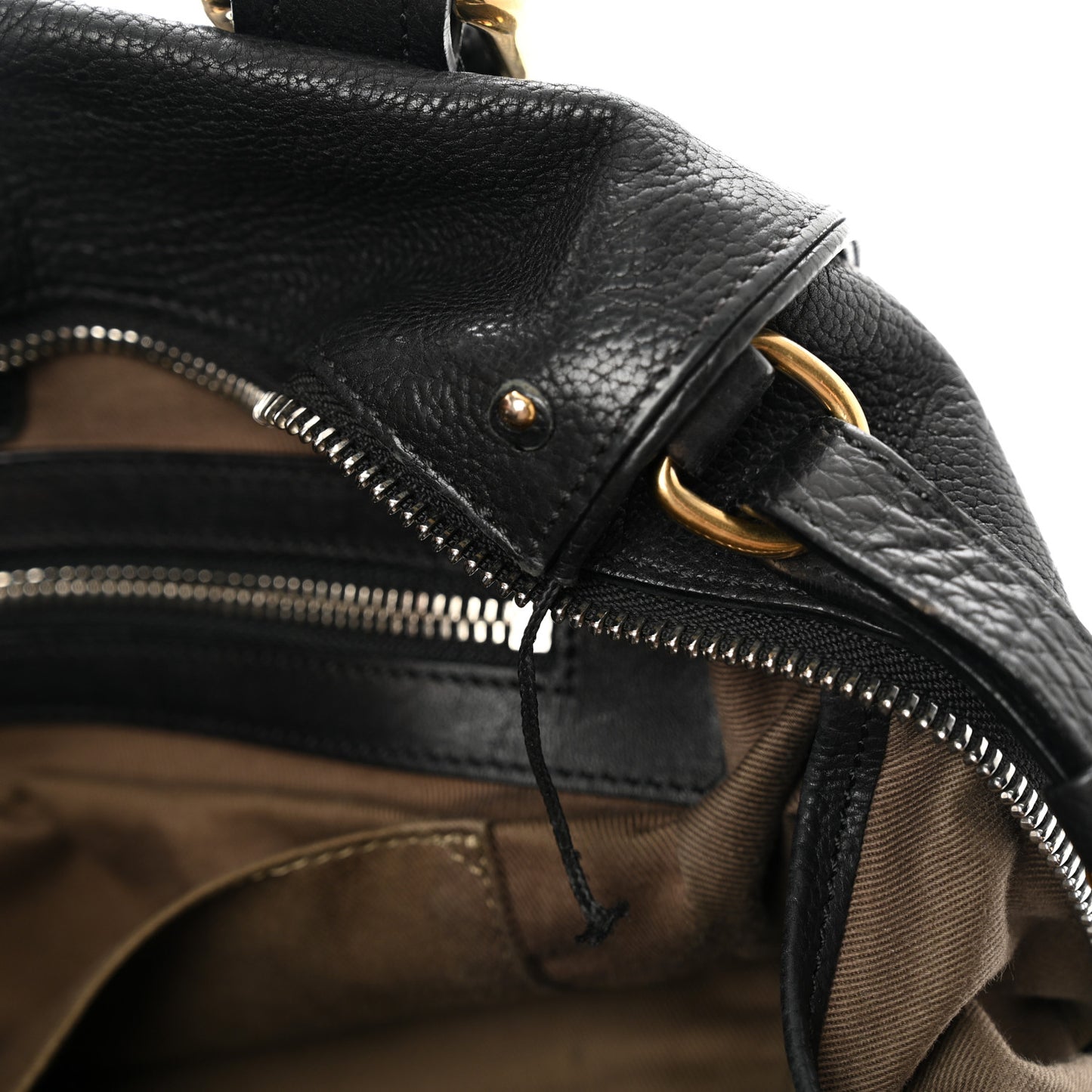 Calfskin Paddington Satchel Black