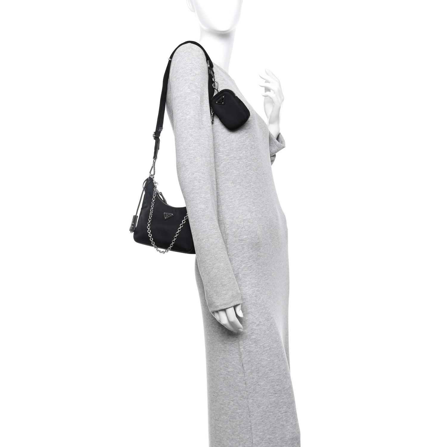 Prada Re-Nylon Saffiano Re-Edition 2005 Shoulder Bag Black 2 of 11