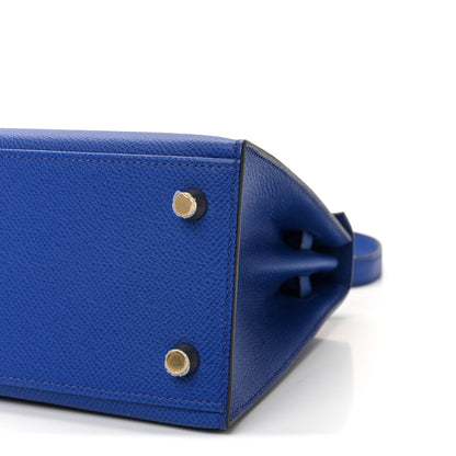 Hermes Epsom Kelly Sellier 25 Bleu Royal 17 of 19