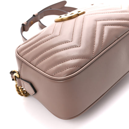 Gucci Calfskin Matelasse Small GG Marmont Chain Shoulder Bag Porcelain Rose 10 of 11