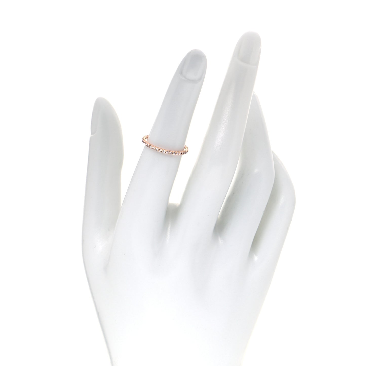 18K Rose Gold Diamond Metro Ring 49 4.75