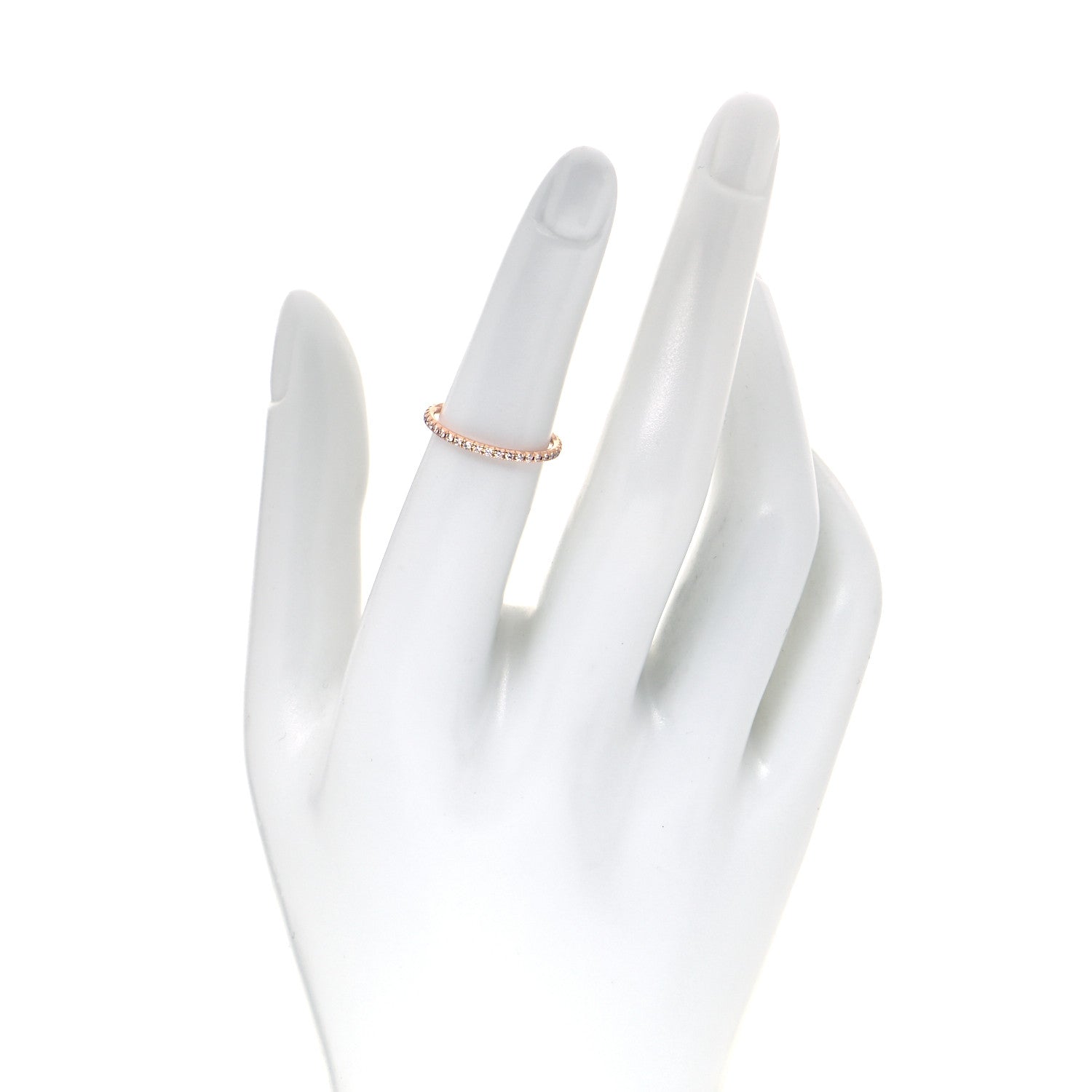Tiffany 18K Rose Gold Diamond Metro Ring 49 4.75 2 of 6