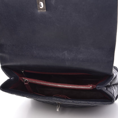 Chanel Caviar Lizard Quilted Large Coco Handle Flap Blue 5 of 12