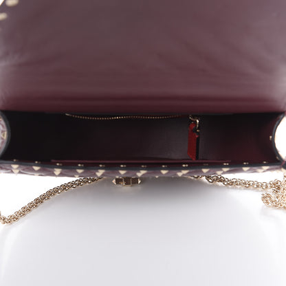 Valentino Garavani Nappa Medium Rockstud Spike Halfmoon Saddle Bag Rubin 5 of 10