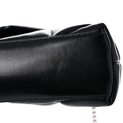 Saint Laurent Lambskin Quilted Toy Loulou Puffer Monogram Chain Satchel Black 12 of 12