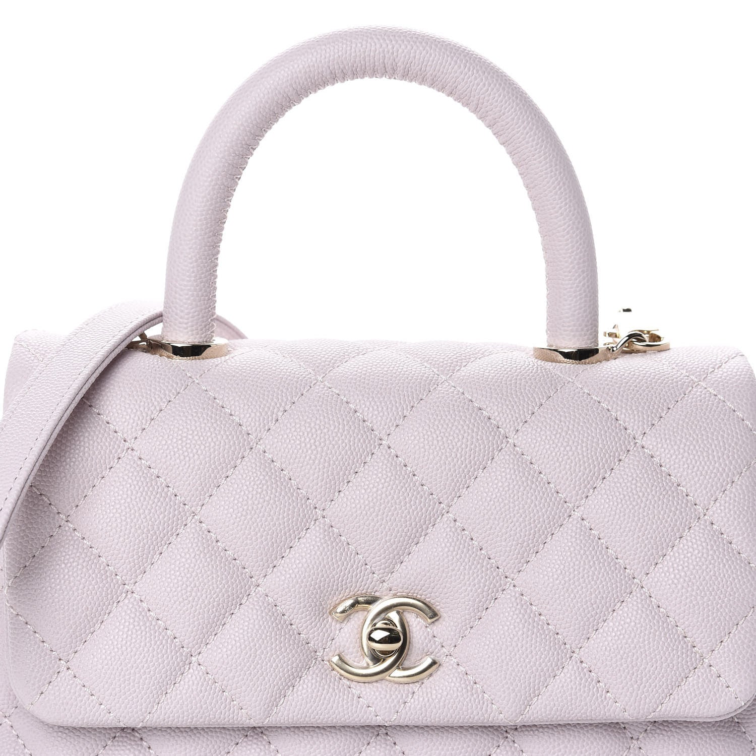 Chanel Caviar Quilted Mini Coco Handle Flap Lilas Lilac 10 of 11