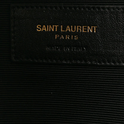 Saint Laurent Grain De Poudre Matelasse Chevron Monogram Shopping Bag Fog 7 of 14