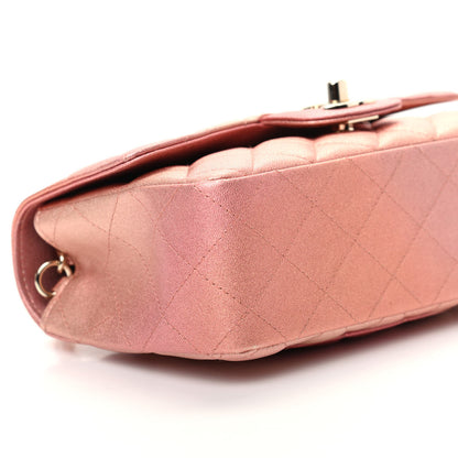 Chanel Metallic Lambskin Quilted Ombre Mini Rectangular Flap Pink 8 of 9