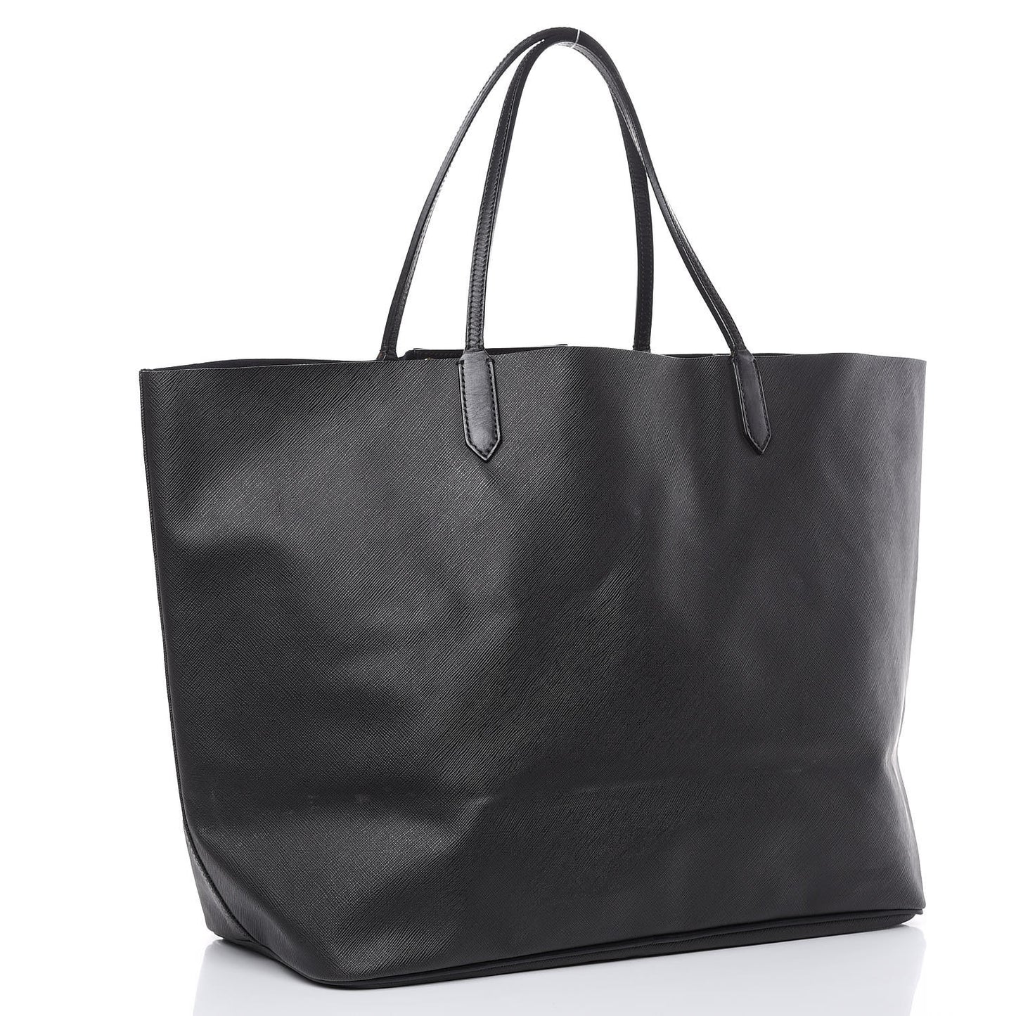 Textured Coated Canvas Favelas Large Antigona Tote Black