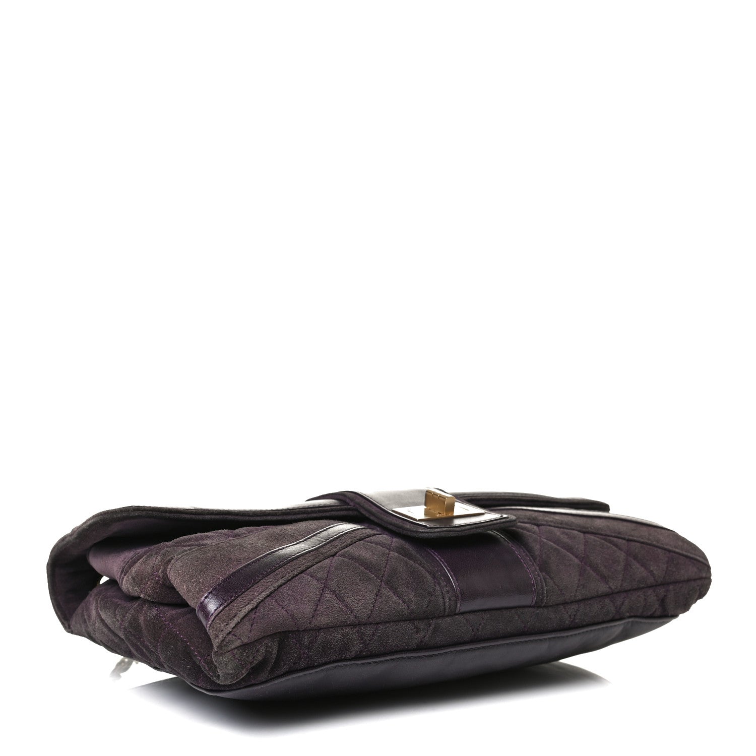 Chanel Suede Union Jack Jumbo Mademoiselle Flap Purple 4 of 13