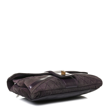 Chanel Suede Union Jack Jumbo Mademoiselle Flap Purple 4 of 13