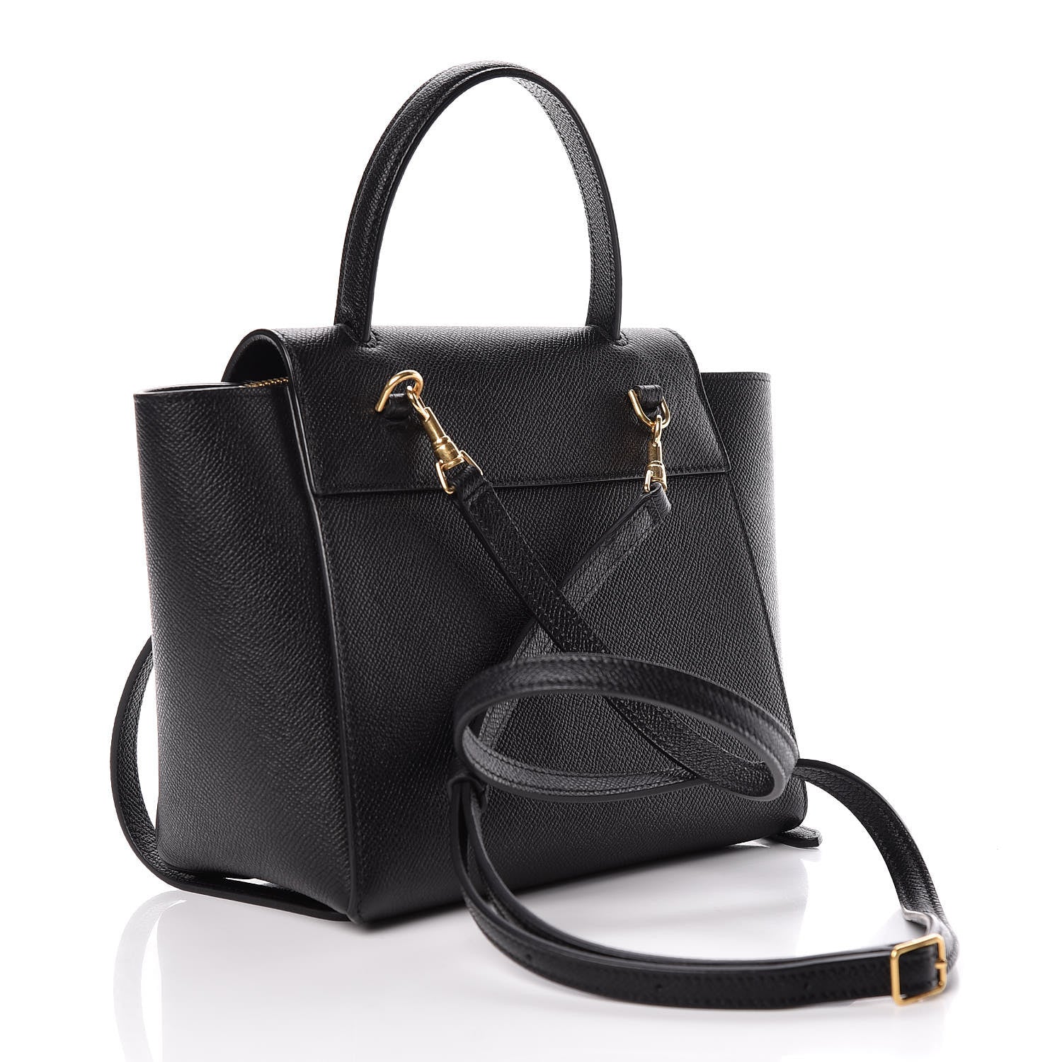 Celine Grained Calfskin Nano Belt Bag Black 3 of 11