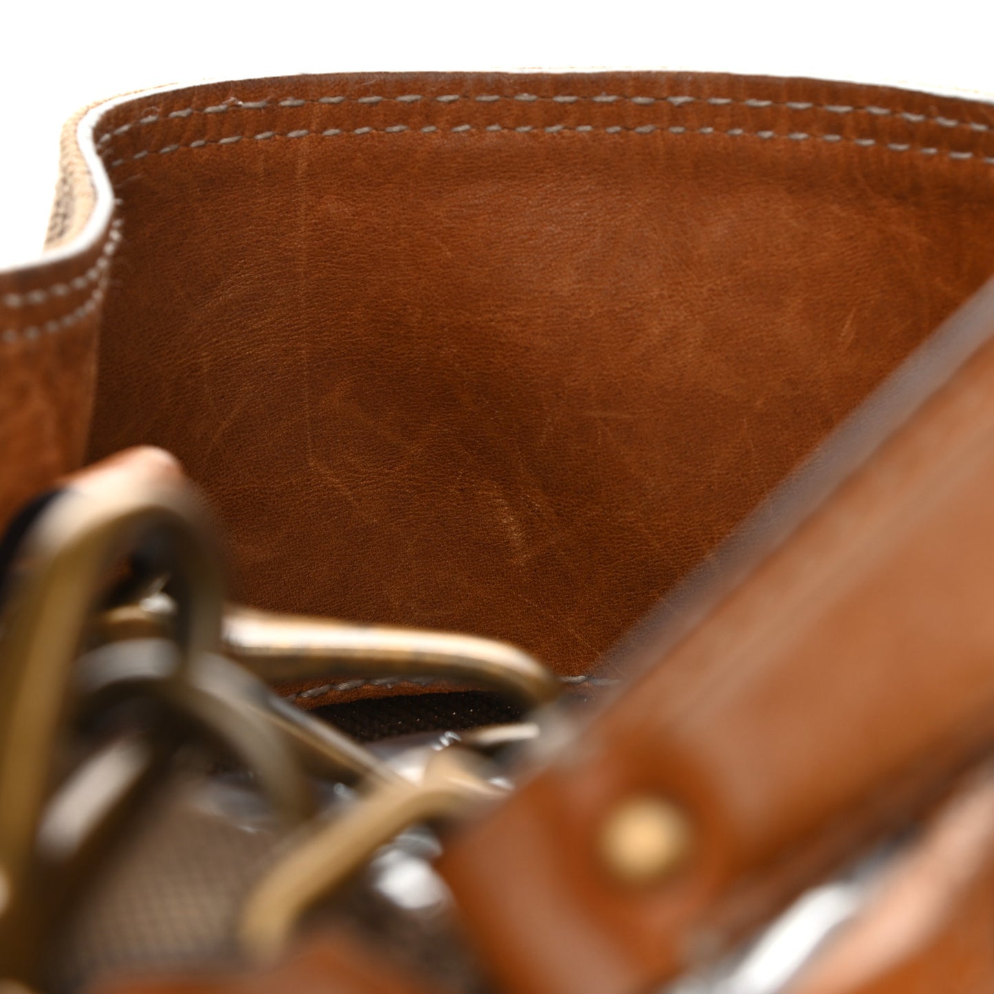 Canvas Mega Check Medium Ashby Hobo Saddle Brown