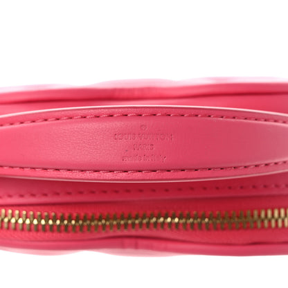 Louis Vuitton Calfskin Embroidered Monogram Pop My Heart Bag Pouch Dragon Fruit Pink 6 of 9