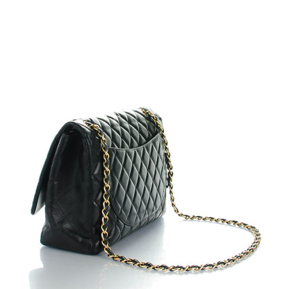 Chanel Lambskin Quilted Maxi Single Flap Black 3 of 9