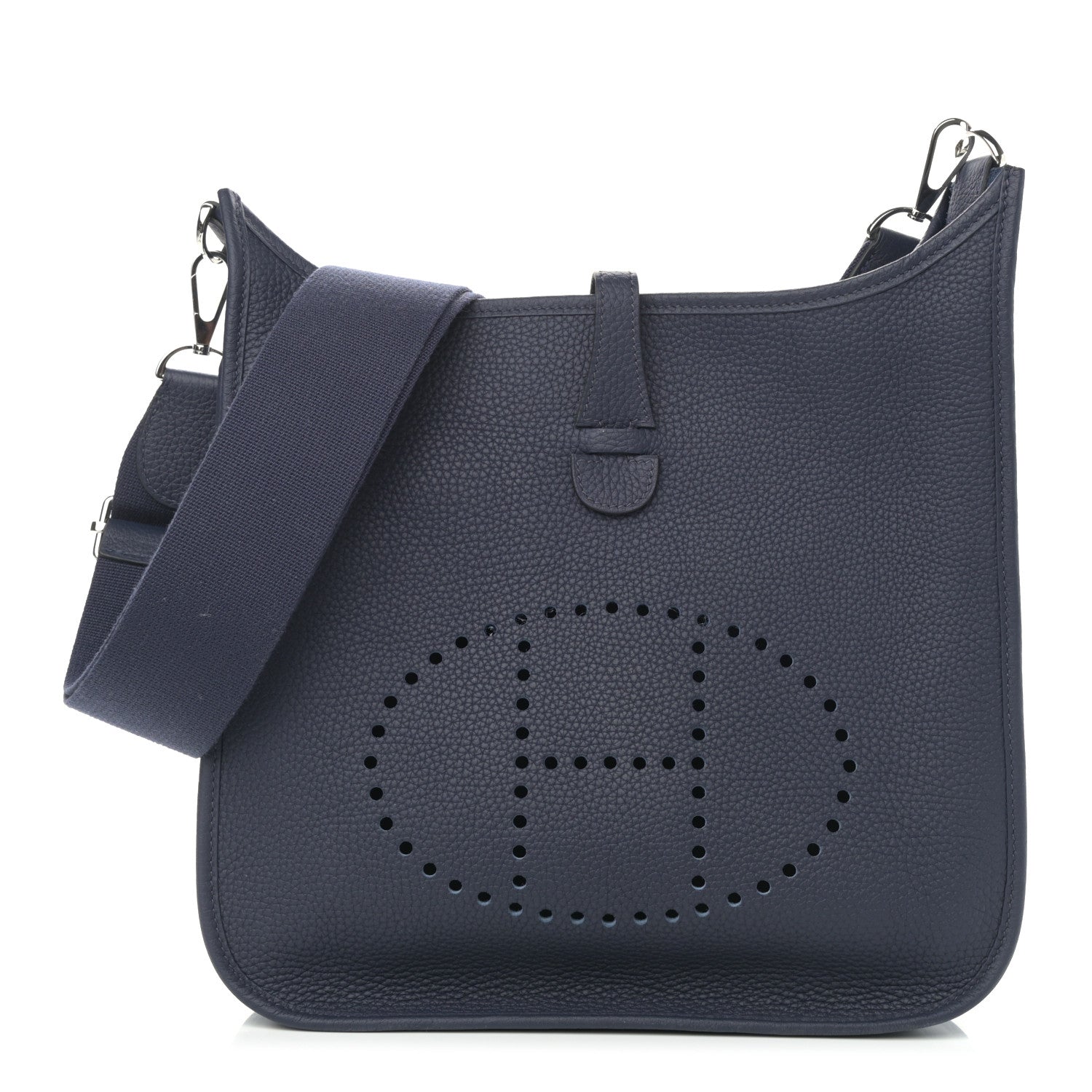Hermes Taurillon Clemence Evelyne III PM Bleu Nuit 1 of 12