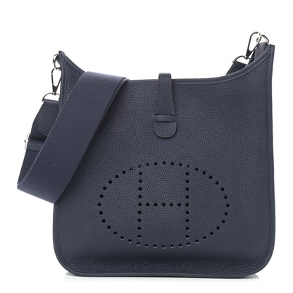 Hermes Taurillon Clemence Evelyne III PM Bleu Nuit 1 of 12