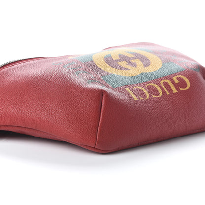Gucci Grained Calfskin Logo Belt Bag Hibiscus Red 6 of 10