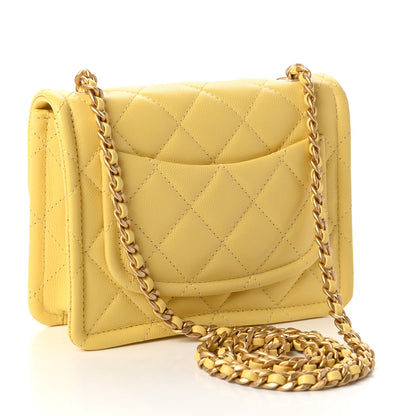 Chanel Caviar Quilted Mini Sweet Classic Flap Yellow 3 of 11