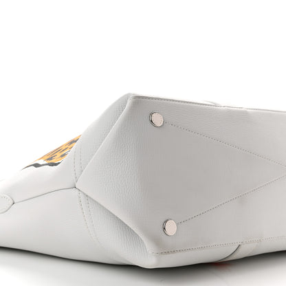 Louis Vuitton X NIGO Calfskin Tiger Journey Tote White 8 of 9