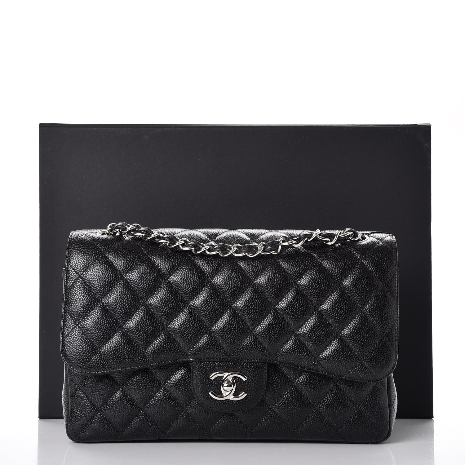 Chanel Caviar Quilted Jumbo Double Flap Black 10 of 10