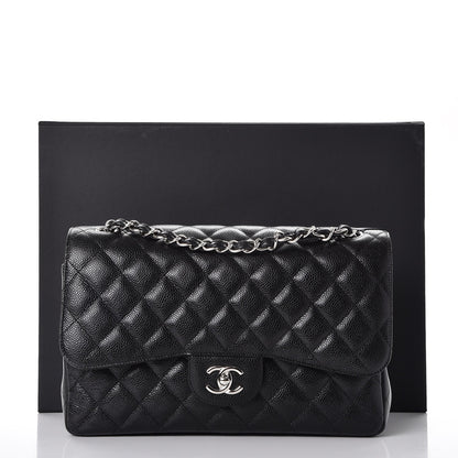 Chanel Caviar Quilted Jumbo Double Flap Black 10 of 10