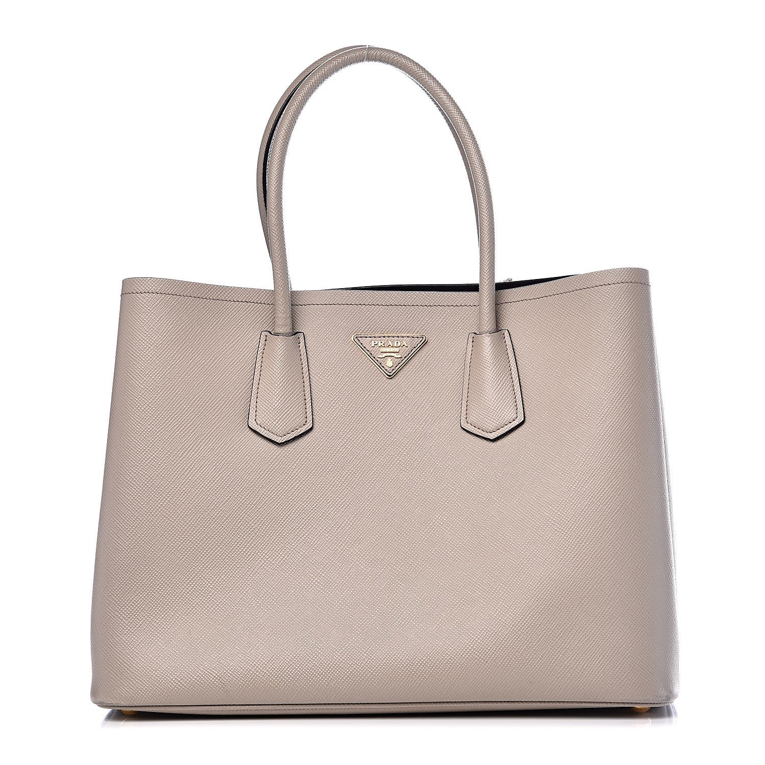 Prada Saffiano Cuir Medium Double Bag Pomice 1 of 13