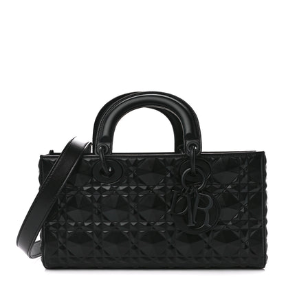 Christian Dior Calfskin Cannage Diamond Medium Lady D-Joy Black 1 of 11