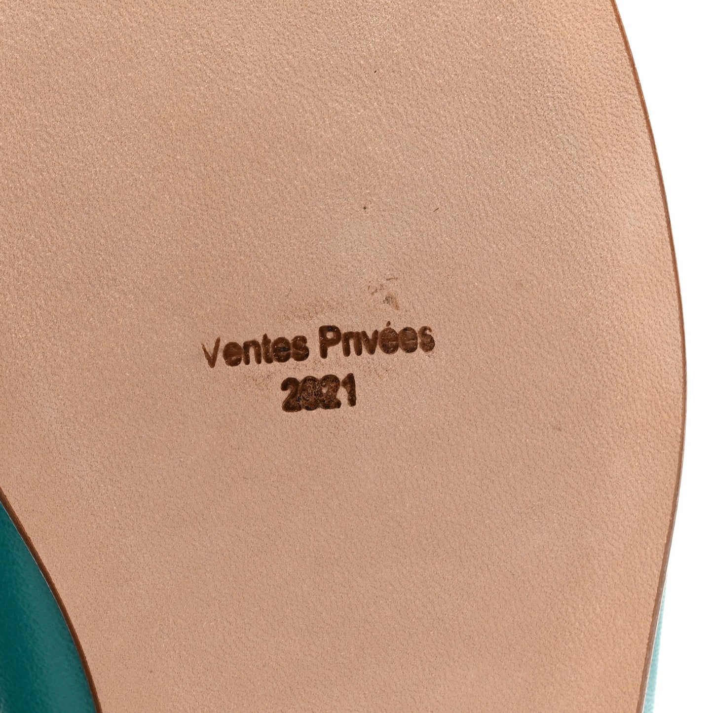 Lambskin Cap Toe CC Ballerina Flats 36.5 Turquoise