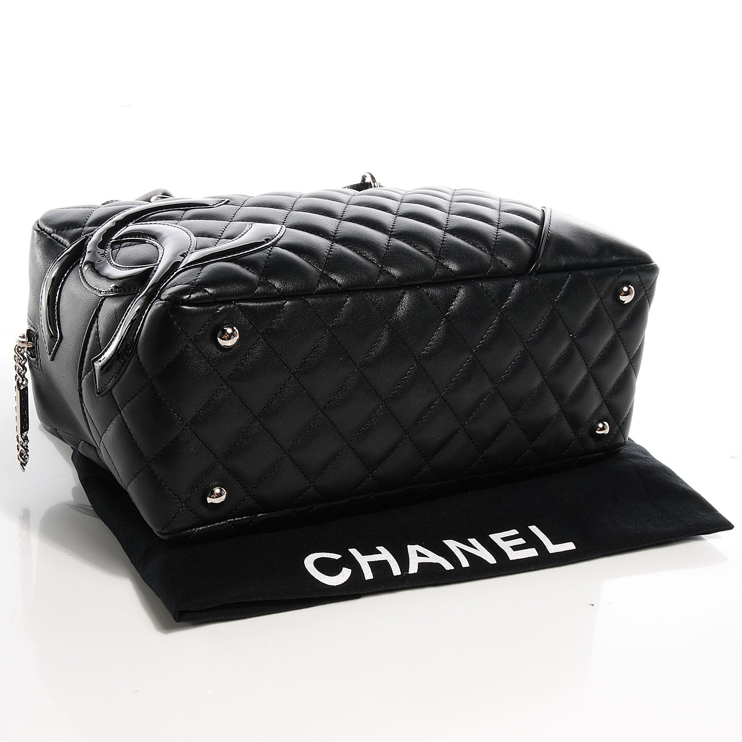 Chanel Calfskin Quilted Large Cambon Bowler Black 4 of 7