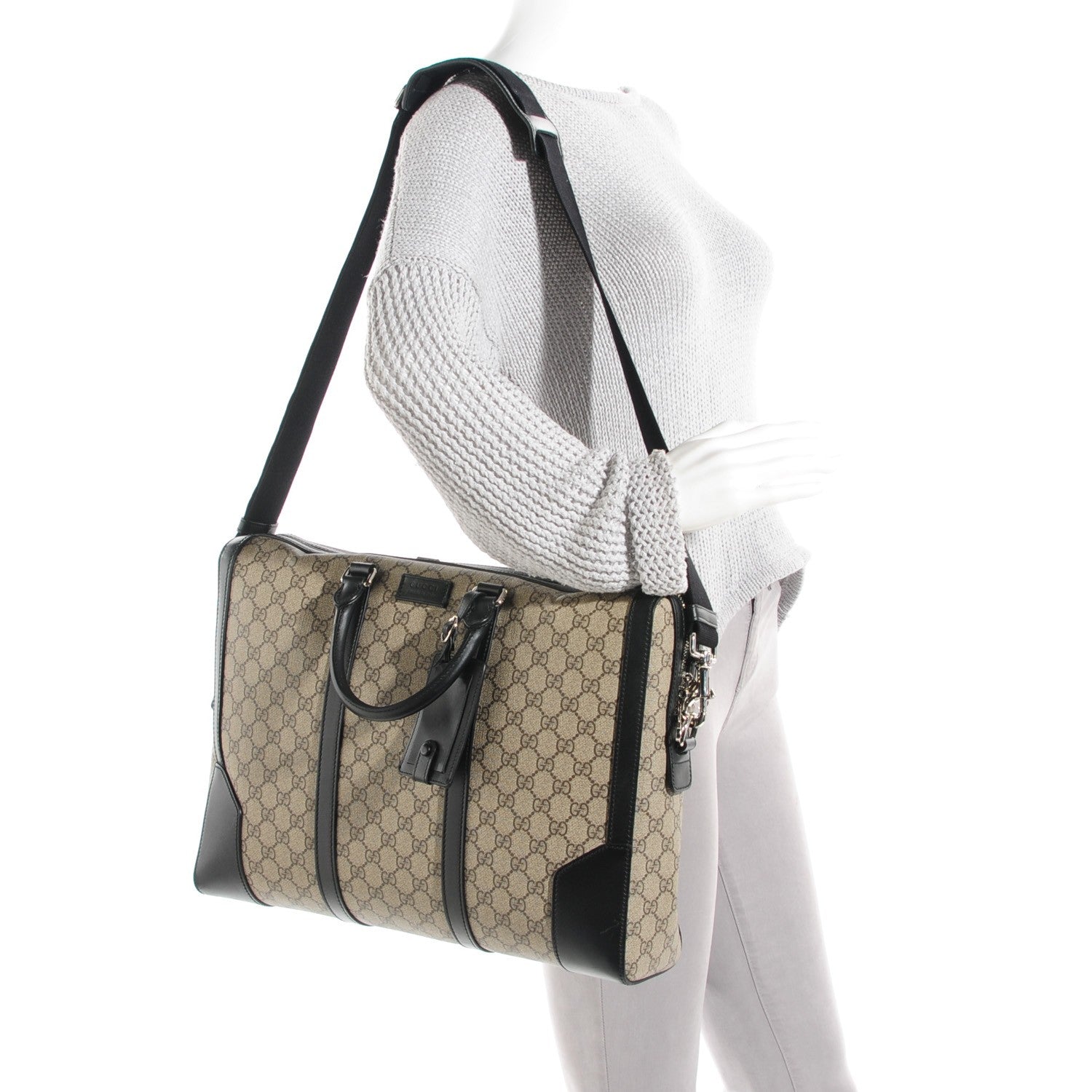 Gucci GG Supreme Monogram Eden Briefcase Black 2 of 7