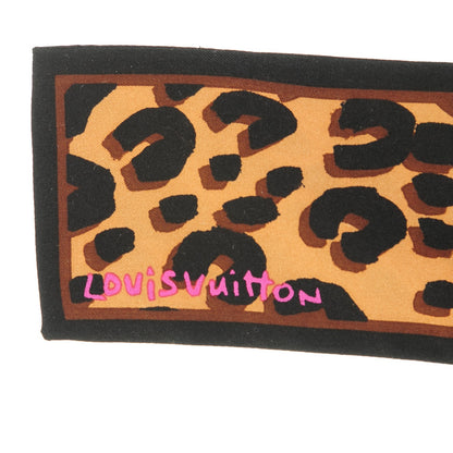 Louis Vuitton Silk Leopard Bandeau Scarf Marron 3 of 4