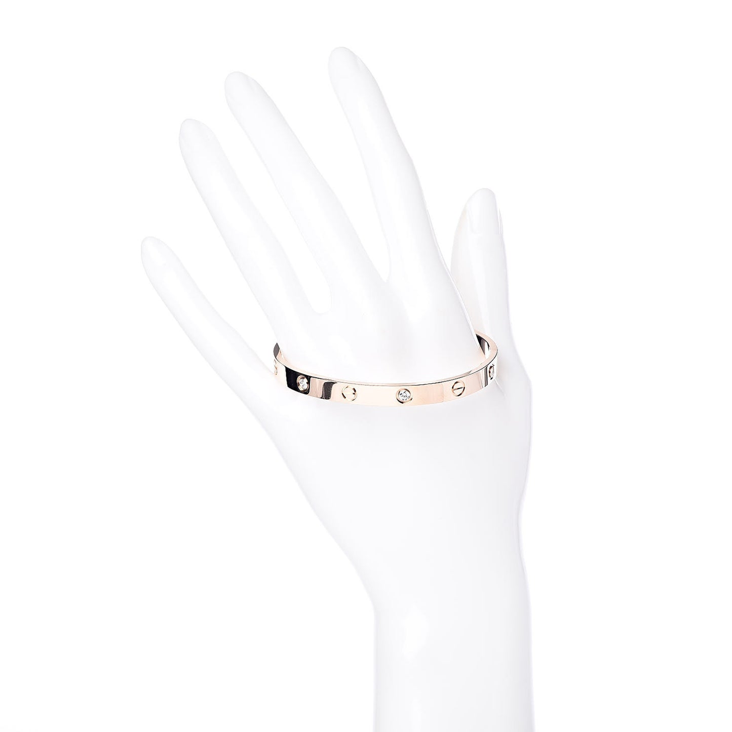 18K Pink Gold 4 Diamond LOVE Bracelet 18