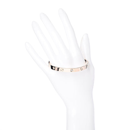 Cartier 18K Pink Gold 4 Diamond LOVE Bracelet 18 2 of 6