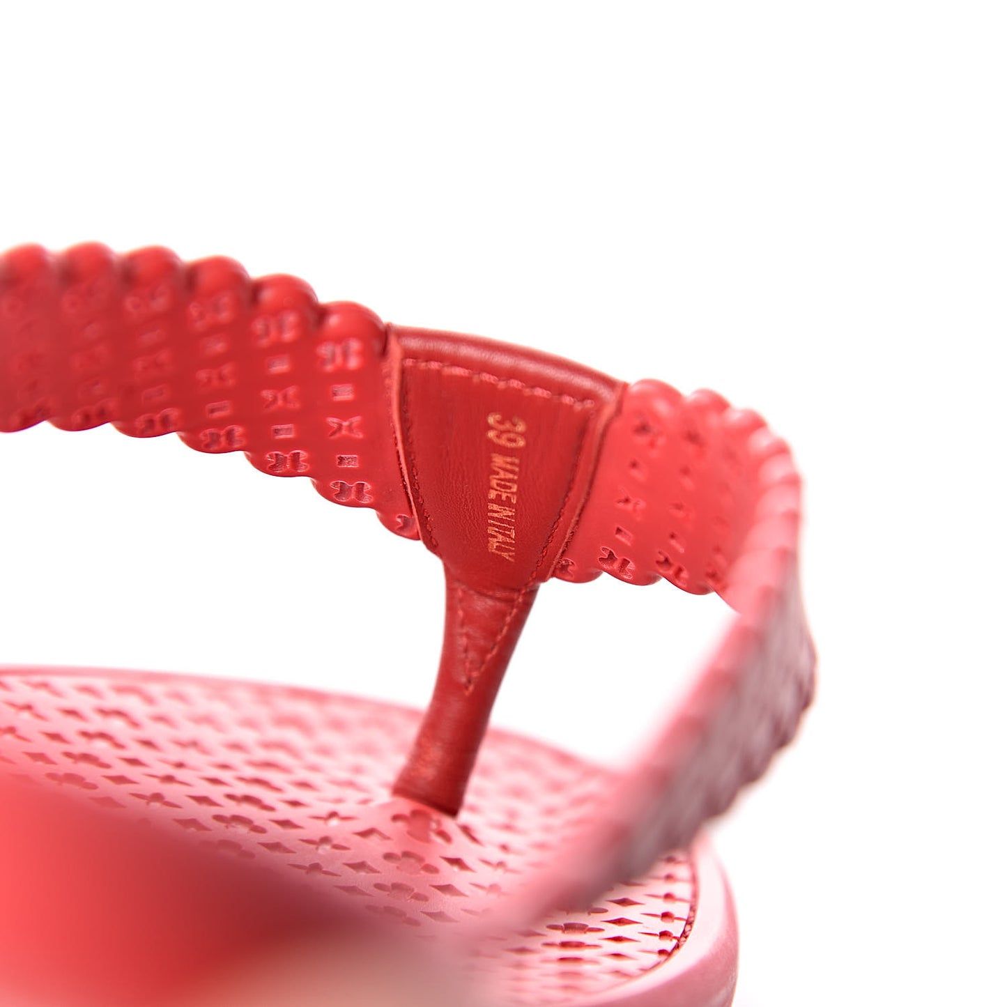 Rubber Tatoo Thong Sandals 39 Rouge