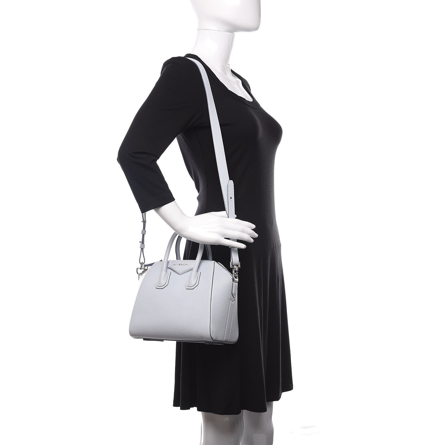 Givenchy Sugar Goatskin Mini Antigona Baby Blue 2 of 10