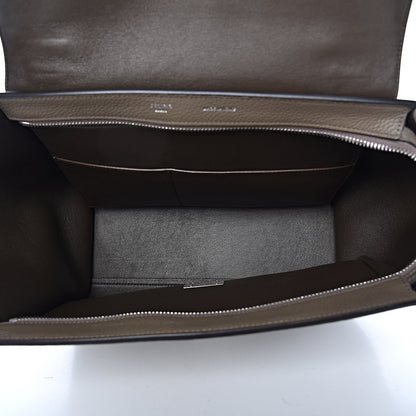 Celine Drummed Calfskin Suede Small Trapeze Souris 5 of 11