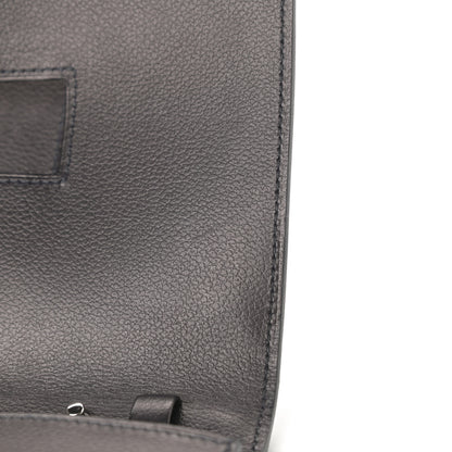 Hermes Evergrain Evercolor H Passant Clutch Bleu Indigo Black Bleu Nuit 12 of 13