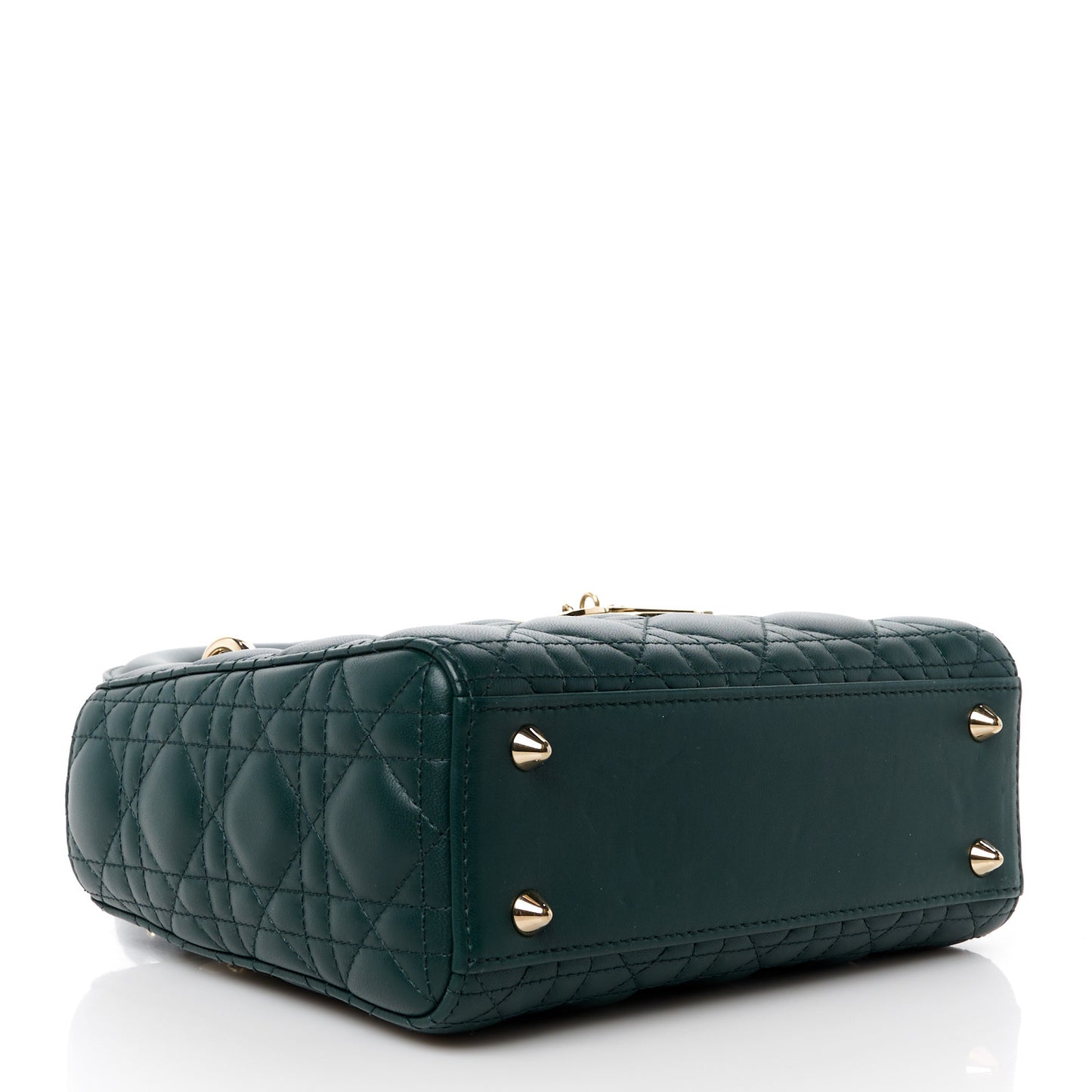 Lambskin Cannage Small My ABCDior Lady Dior Dark Green