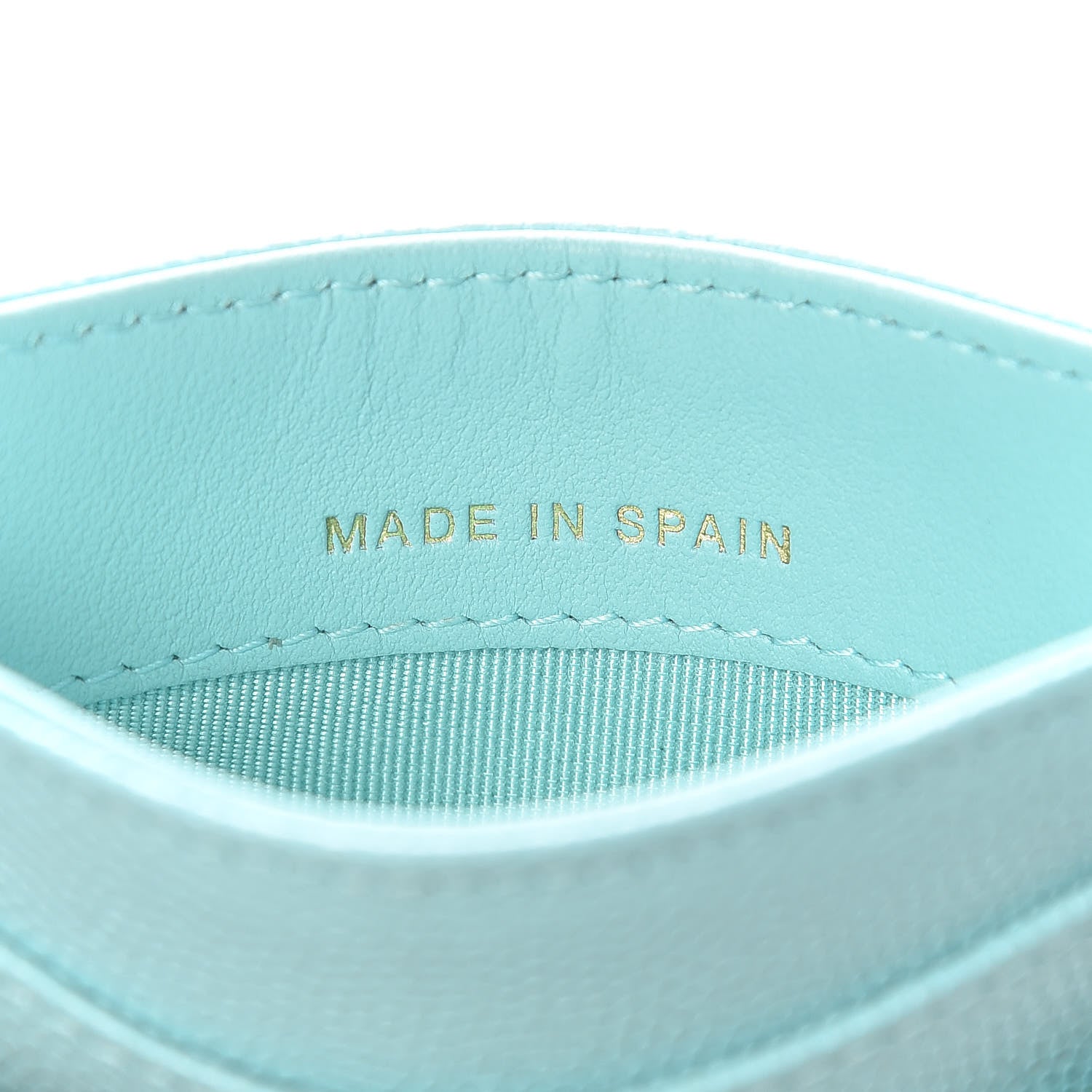 Chanel Caviar Quilted Card Holder Light Blue 7 of 9