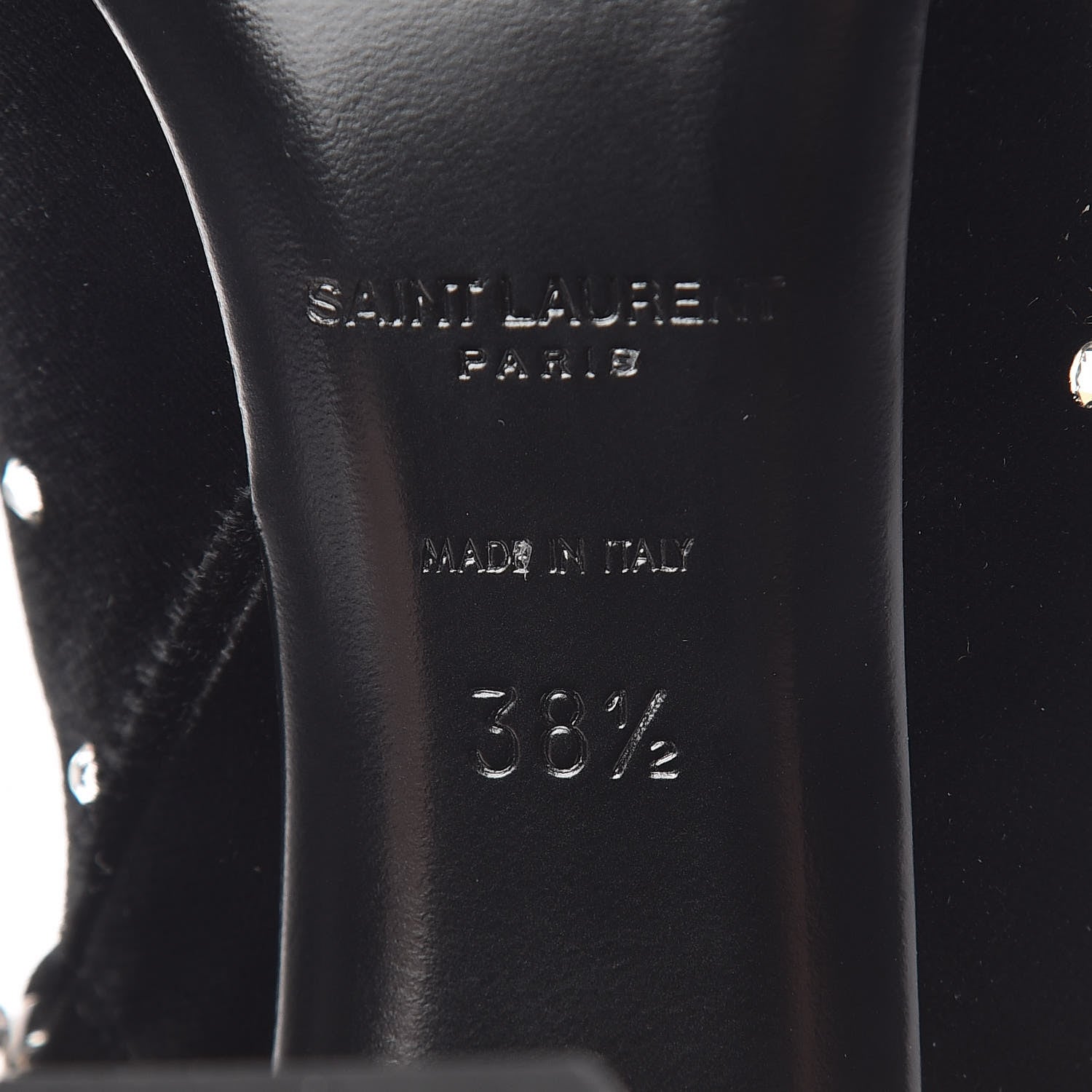 Saint Laurent Velluto Master Crystal Loulou 95 Ankle Boots 38.5 Black 7 of 8