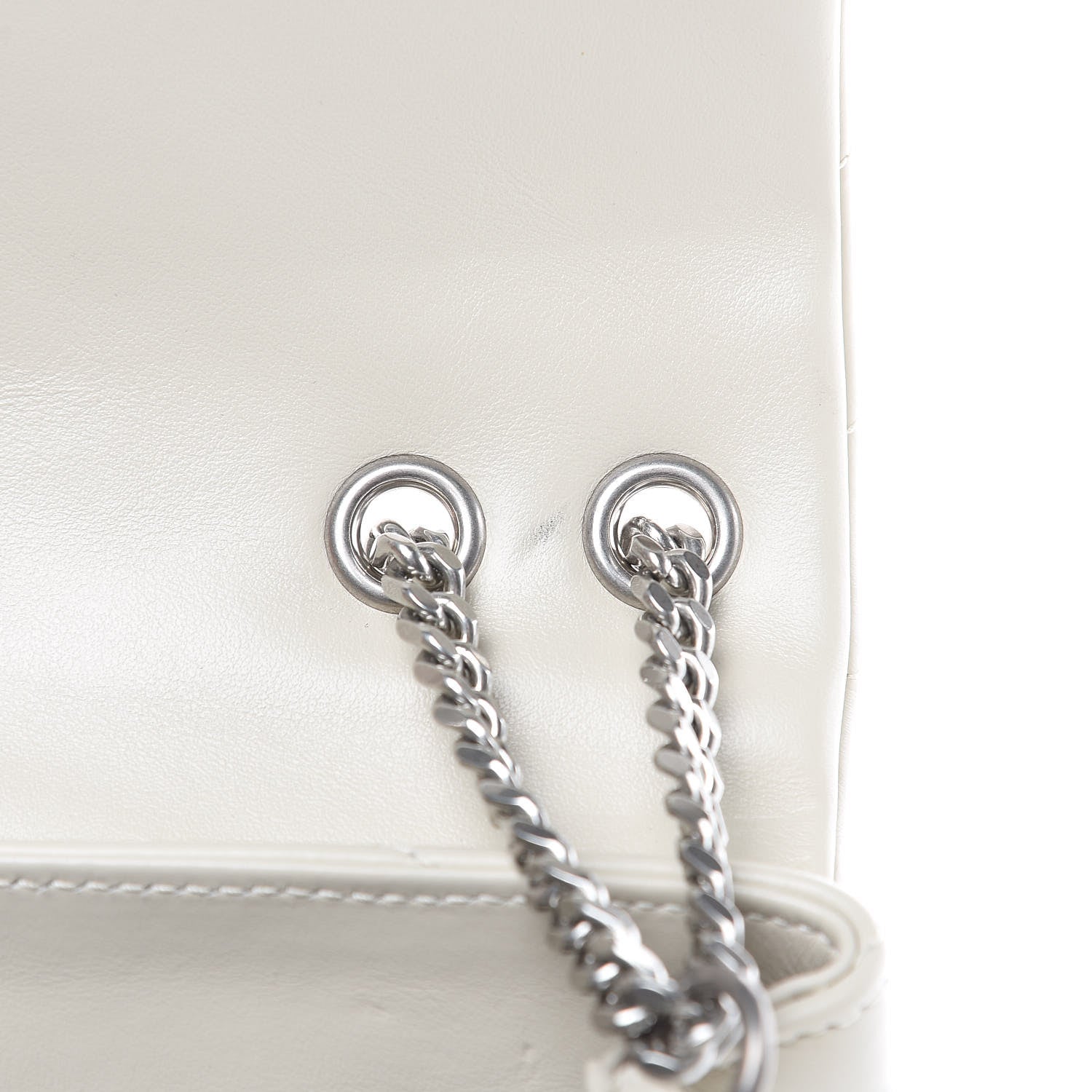 Saint Laurent Calfskin Y Quilted Monogram Small Loulou Chain Satchel Ivory 10 of 11