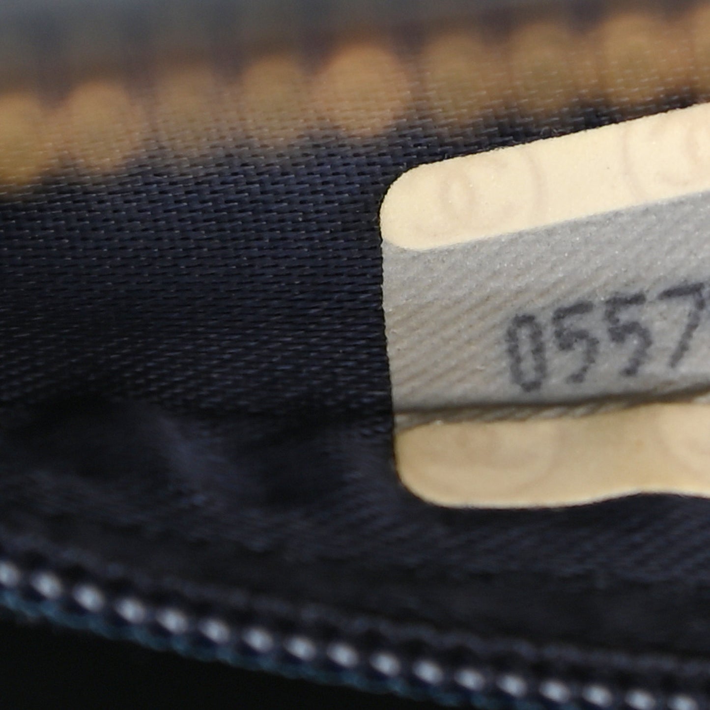 Lambskin Quilted CC Tassel Camera Case Navy