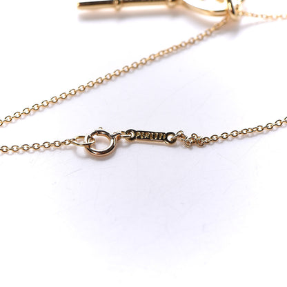 Tiffany 18K Yellow Gold Mini Heart Key Pendant Necklace 6 of 6