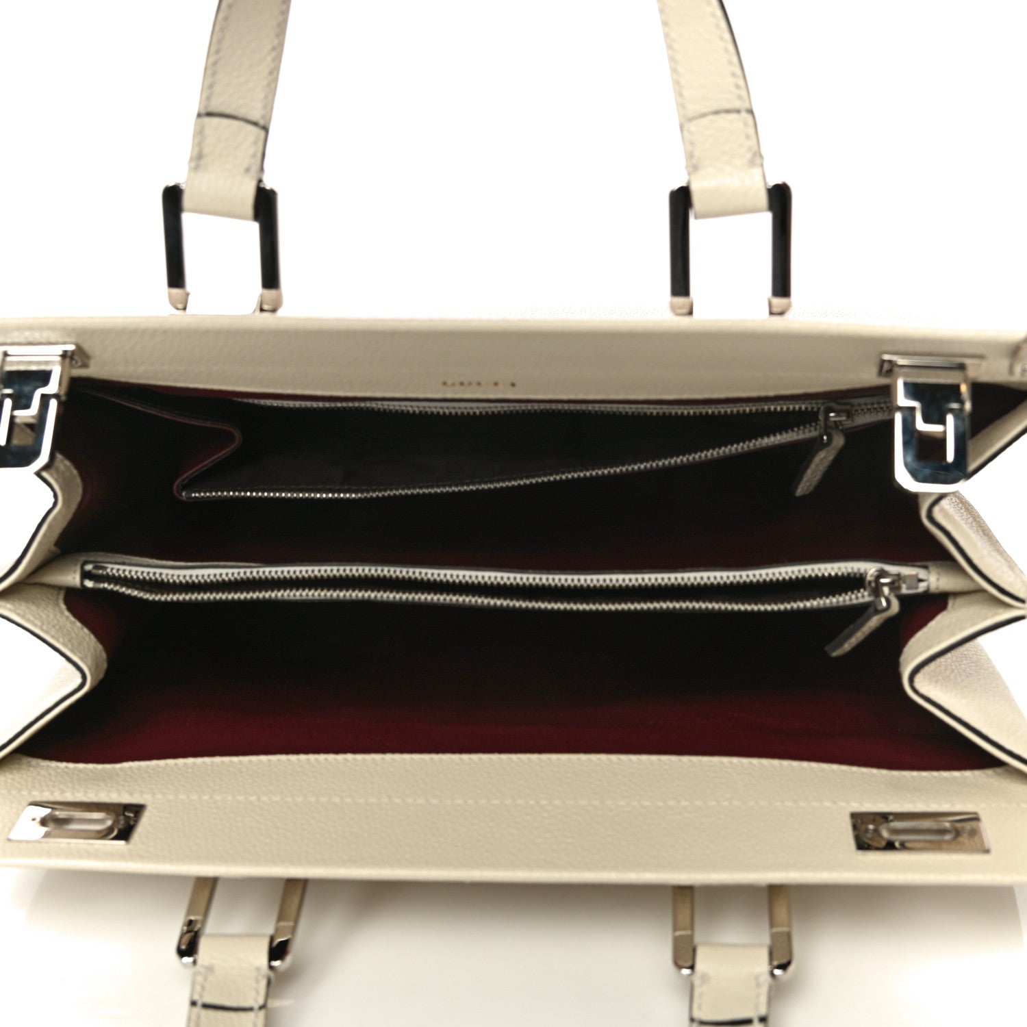 Gucci Grainy Calfskin Medium Zumi Top Handle Bag Mystic White 5 of 12