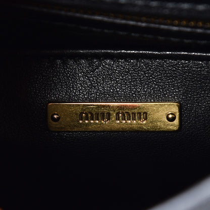 Miu Miu Goatskin Madras Click Top Handle Nero Black 7 of 8