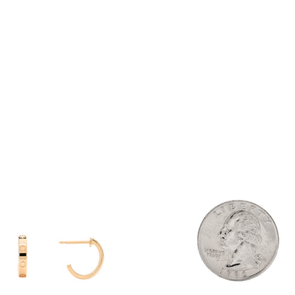 Cartier 18K Yellow Gold Small LOVE Hoop Earrings 2 of 5