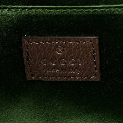 Gucci Monogram Textured Dollar Calfskin Heavy Grosgrain Web Medium Maxi Horsebit Chain Shoulder Bag Beige Ebony New Acero 6 of 10