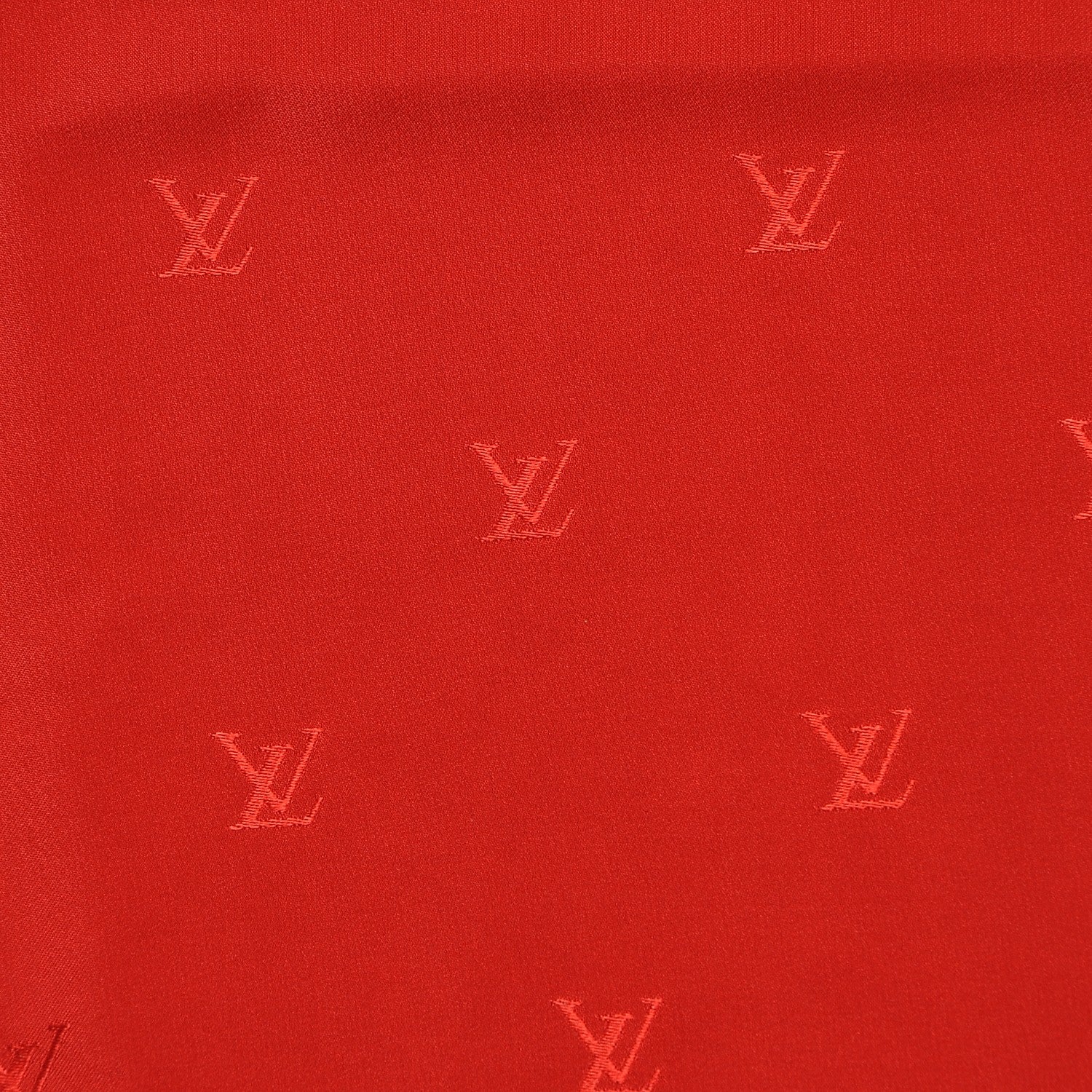Louis Vuitton Silk Monogram Scarf Rouge 3 of 4